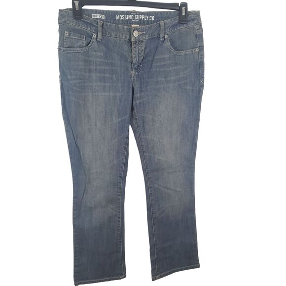 Mossimo Jeans 13S Womens Mid Rise Straight Leg Medium Wash Bootcut Casual Bottom - Picture 1 of 7